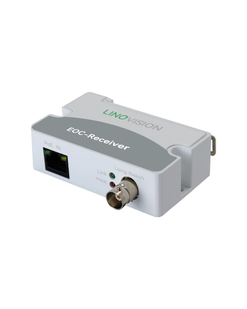 LINOVISION POE IP Over Coax EOC Converter Single Port Long Reach Ethernet Over Coax Extender for CCTV IP Camera(Receiver Only) - Image 1